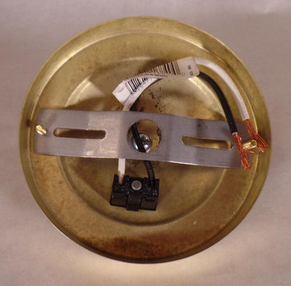 New 4 3/4" Diameter Brass Plated Chandelier Ceiling Canopy w/ Electrical Outlet - Stone Door Lamps
