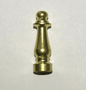New 1 1/2" Column Style Unfinished Brass Lamp Finial, 1/4 - 27F Tap, #BF950 - Stone Door Lamps