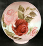 New 9" Hand Painted Queen Elizabeth Floral Scene Mottled Carmine Tint Ball Shade - Stone Door Lamps