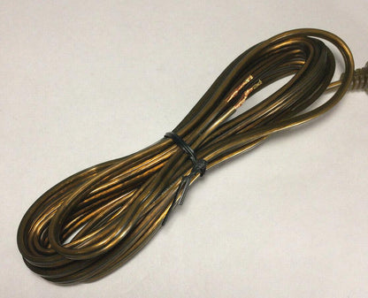 NEW 12' Antique Bronze 18/2 Plastic Covered Lamp Cord Plug Set SPT - 1,U.L., CS726 - Stone Door Lamps