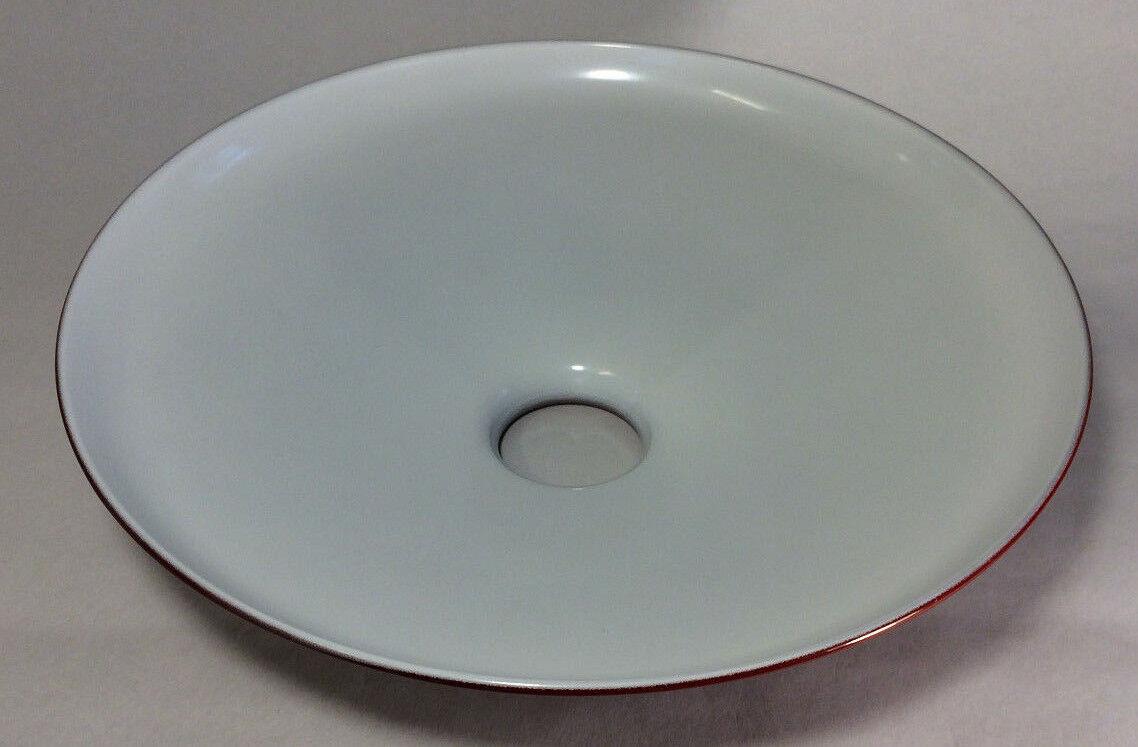 Metal Cone Lamp Light Shade Pendant 2 1/4 X 12 Red Porcelain Industrial Style - Stone Door Lamps