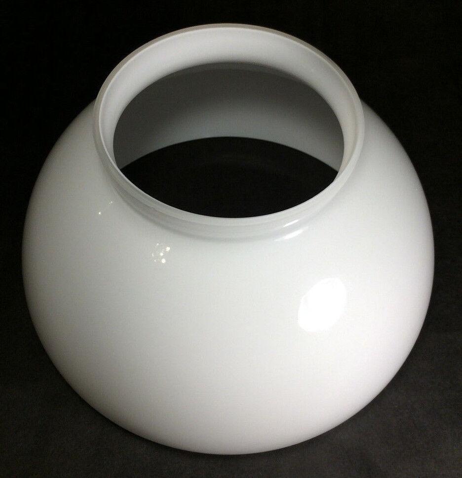 New 4" Fitter Venicia White Opal Glass Gas Shade, 7 1/4" diameter, 4 1/2" tall - Stone Door Lamps