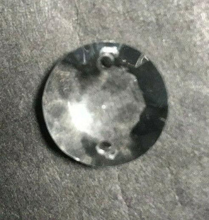 New 5/8" (16mm) Clear Crystal Round Rose Jewel Prism Bead w/ 2 Holes #PB030 - Stone Door Lamps