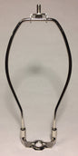 New 7 1/2" Nickel Finish Lamp HARP Shade Holder w/Base for Lamp Repair   #HAR55N