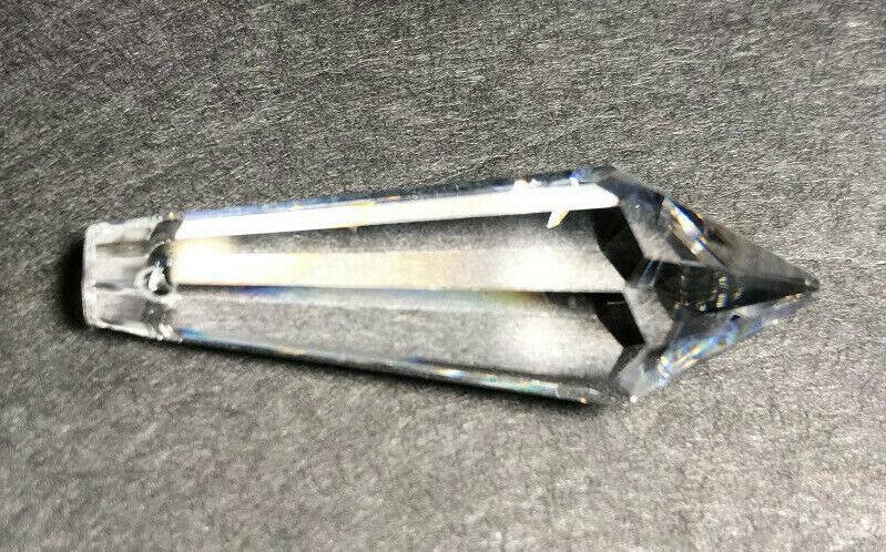 New 1 1/2" Clear BrilliantCut Drop Cyrstal Lead Prism, Machine Cut & Polished - Stone Door Lamps