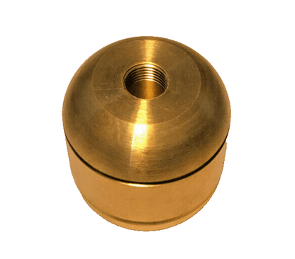 New Large Turned Brass 2 Pc. Cluster Body, No Side Holes, 1/8F Tap, Unfinished - Stone Door Lamps