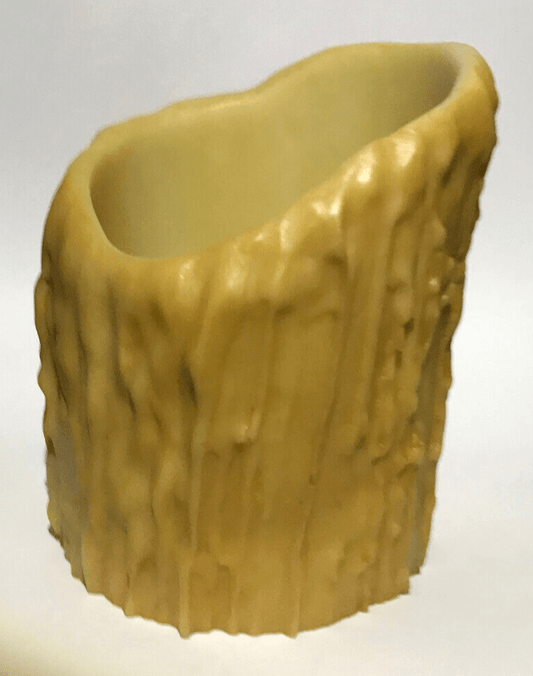 New 4" Ht. Large 3" Diameter Antique Gold Melting Resin Candle Cover #CC982A - Stone Door Lamps