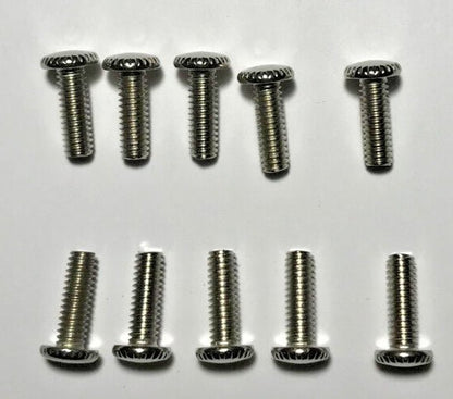 New Lot Of 10 Steel 1/2" Long Nickel Plated Finish Thumbhead Screws 8/32 Thread - Stone Door Lamps