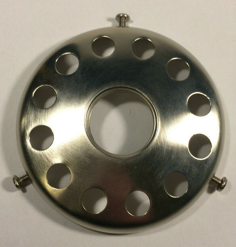 New 4" Fitter Solid Brass Screw On Uno Shade Holder, Satin Nickel Finish SH728SN