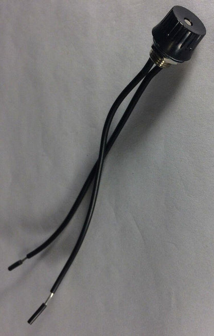 BLACK ON OFF ROTARY CANOPY SWITCH LAMP PART with Bakelite Button #RS403 - Stone Door Lamps