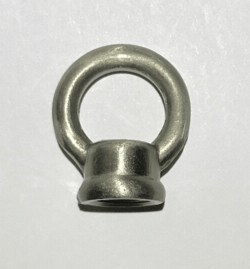 New 1" Cast Brass Loop With Wire Way, Satin Nickel Finish 1/8F Tap(3/8") BL954SN - Stone Door Lamps