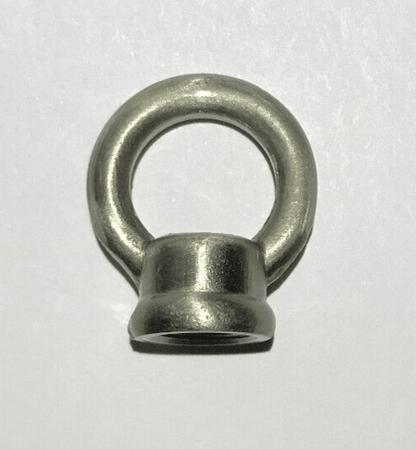 New 1" Cast Brass Loop With Wire Way, Satin Nickel Finish 1/8F Tap(3/8") BL954SN - Stone Door Lamps