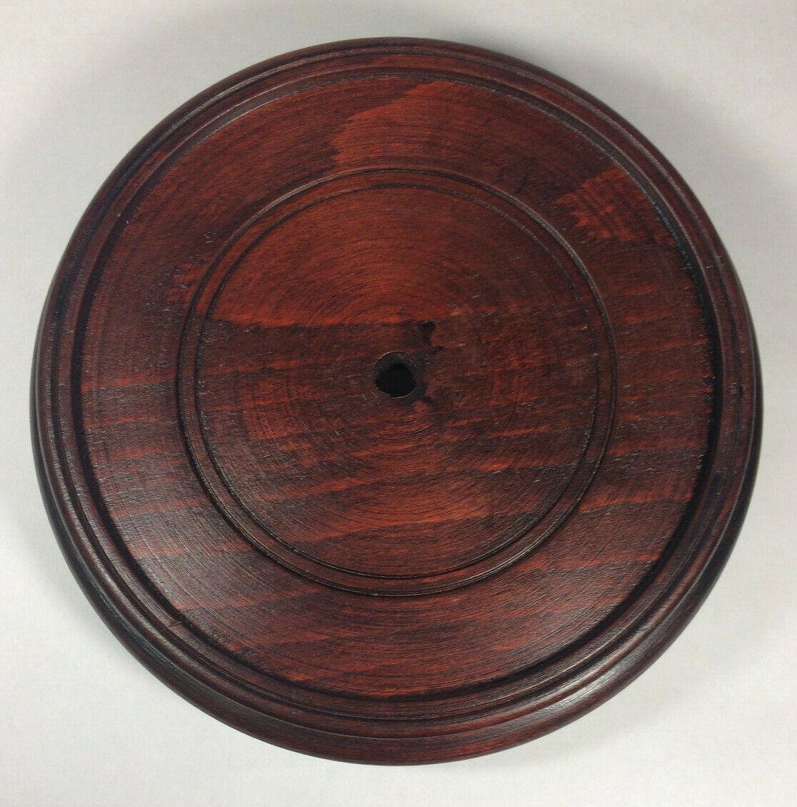 New 6 1/2" Footed Oriental Wooden Lamp Base With Rosewood Finish 1/8 IP #WB257R - Stone Door Lamps