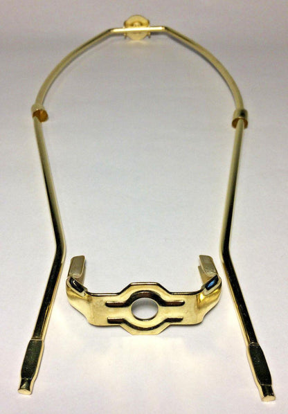 New 15" Brass Lamp HARP Shade Holder w/Base for Lamp Repair, Heavy Duty #HAR53 - Stone Door Lamps