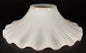 NEW 7 1/2" White Opal Glass Petticoat Oil Kerosene Lamp Chimney Shade PS645 - Stone Door Lamps