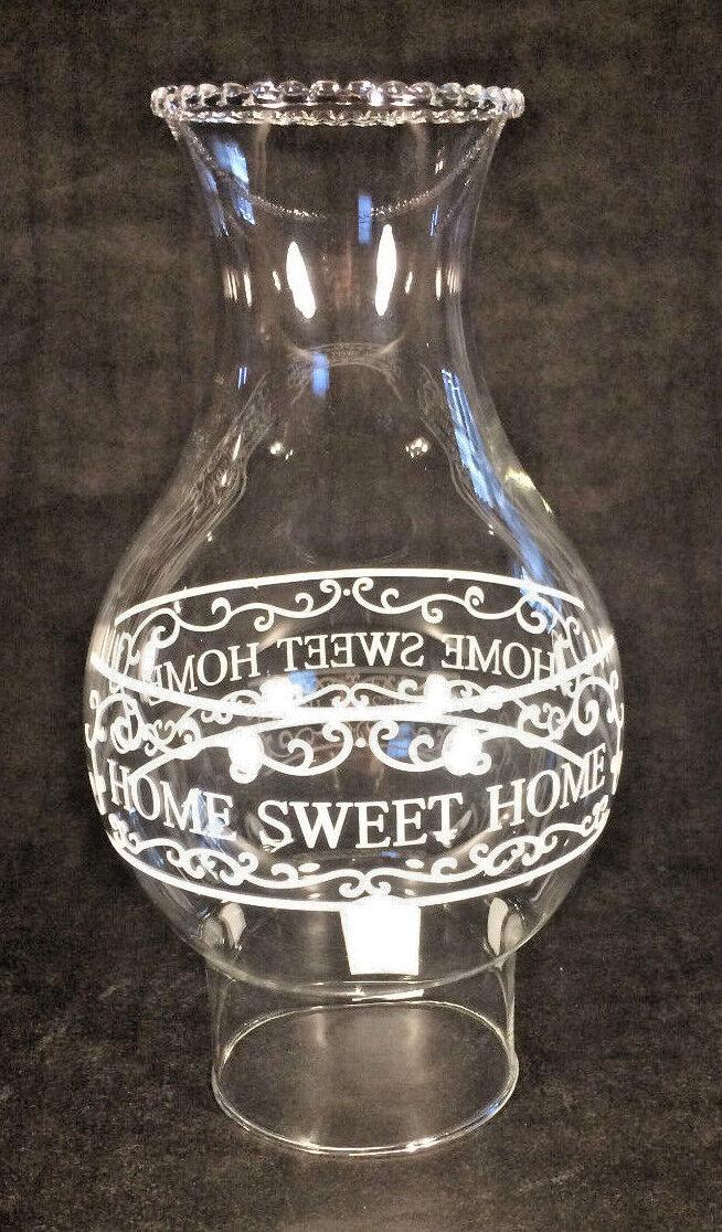 HOME SWEET HOME BOROSILICATE KEROSENE OIL LAMP CHIMNEY 3" x 8 3/4" for #2 burner