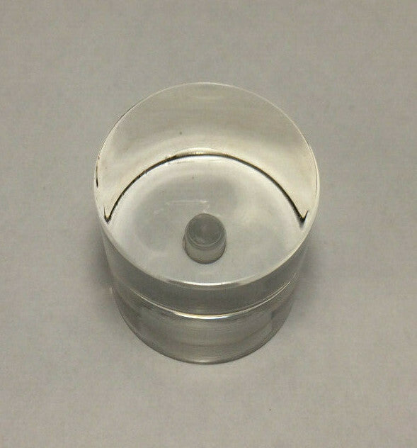 New Clear Acrylic Cylinder Shaped Lamp Harp Finial, 1 1/2" ht. 1 1/4" dia #LF328