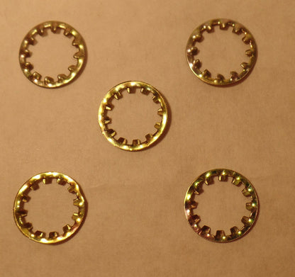 Lot of 5 Plated Steel Lock Washer, Canopy, Lamp Part 1/8 IP Slip, fits 3/8" pipe