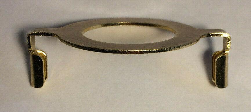 New Brass Plated Harp Base For Standard Phenolic Sockets, 1 7/16" I.D., #HB774 - Stone Door Lamps