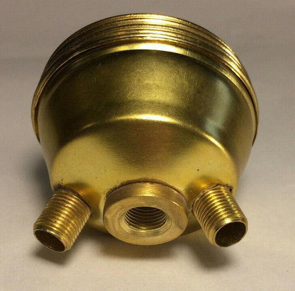 New Brass Cluster Head Lamp Part, 2 - Lite, 2 Light, 1/8F Tap, Unfinished #CH458U - Stone Door Lamps