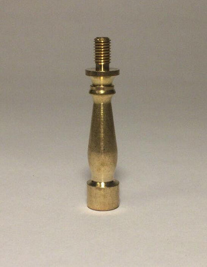 NEW 2" HEIGHT TURNED BRASS LAMP SHADE FINIAL RISER - Unfinished Brass RIS87U - Stone Door Lamps