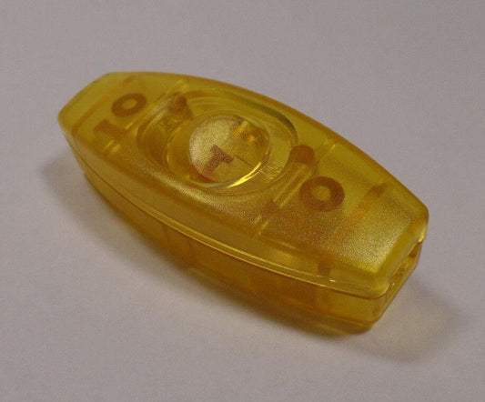 New Gold In Line Feed Through Rocker Switch, On - Off, For SPT - 2 Lamp Cord #RS423 - Stone Door Lamps