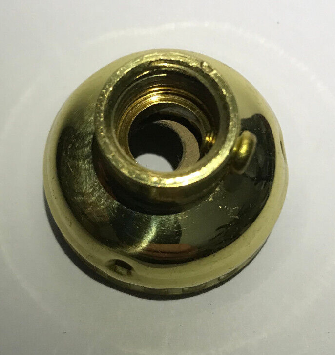 New Leviton Brand Brass Socket Cap With Set Screw, 1/4IP (1/2")  Polished SC300M