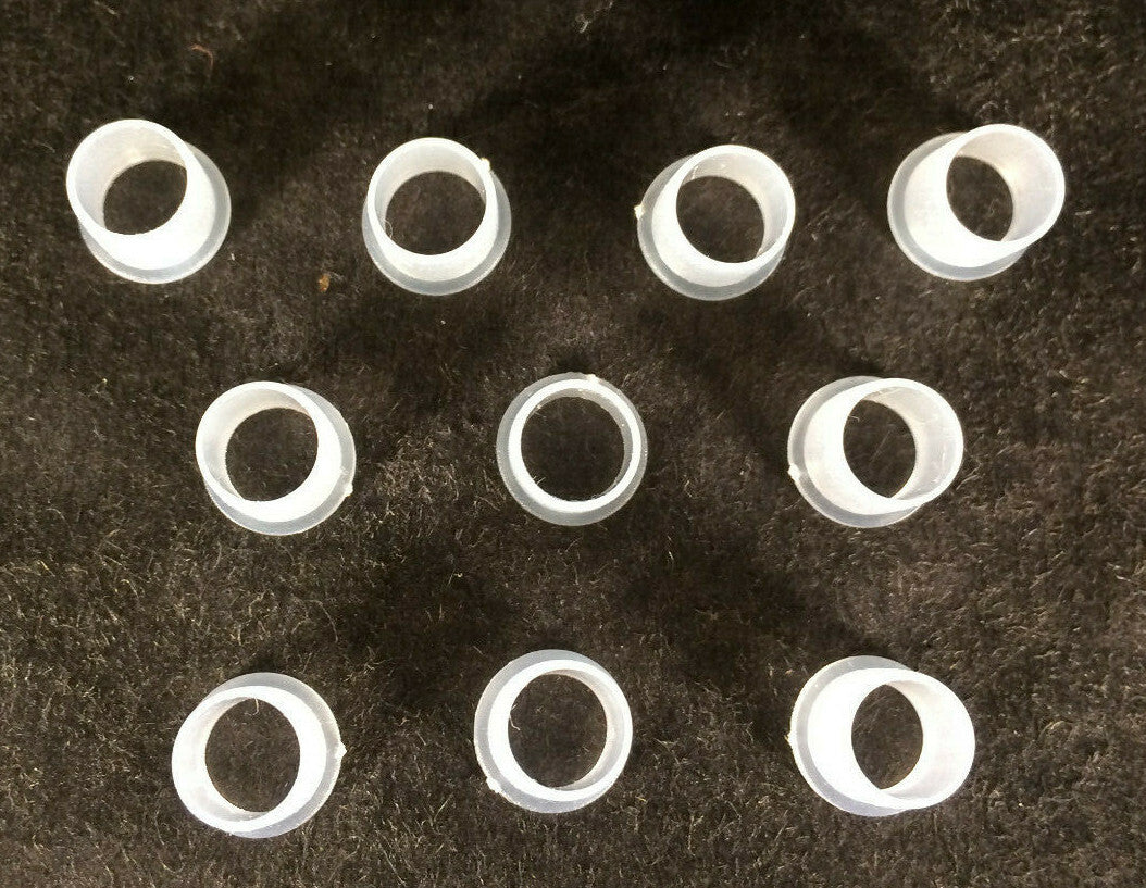 Lot of 10 Clear Plastic Pipe Hole Bushing Lamp Cord Protector For 1/8 IPS Pipe