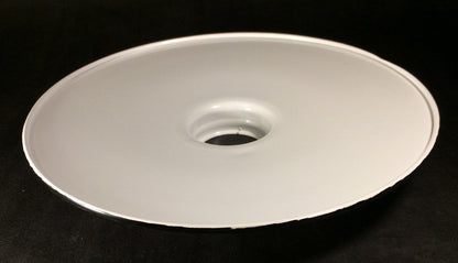 NEW 10 1/4" Flat White Metal Industrial Style Lamp Shade Porcelain Enamel Finish