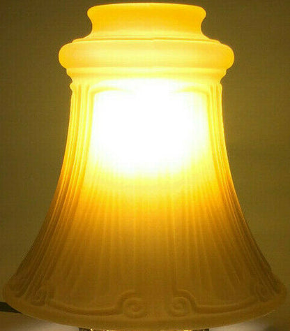 New Satin Amber Pan Light Fixture Shade, 2 1/4" Fitter, 5.5" Tall, USA, #PS601