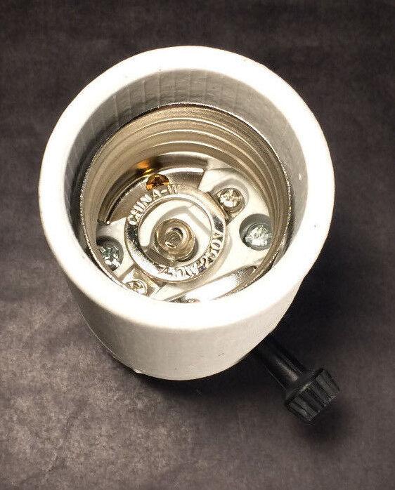 Brand New TURN KNOB 3 - WAY MOGUL PORCELAIN LAMP SOCKET for 3 way bulbs #MS102 - Stone Door Lamps