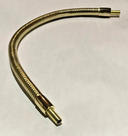 New 18" Long Flexible Brass Plated Steel Lamp Arm, 1 9/32" Diameter, 1/8M #LA079