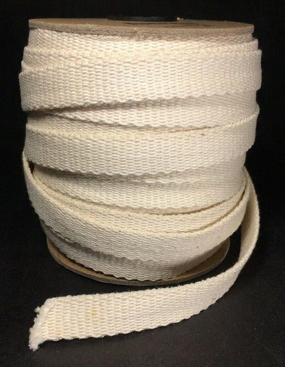 New 5/8" Wide, #1 Size Flat Cotton Oil Lamp Wick, Sold By Yard, USA Made #WY912S - Stone Door Lamps