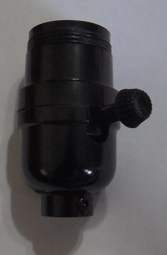 Leviton BAKELITE 3 - WAY TURN KNOB SOCKET UNO THREADED SHELL LAMP PART SO265 - Stone Door Lamps