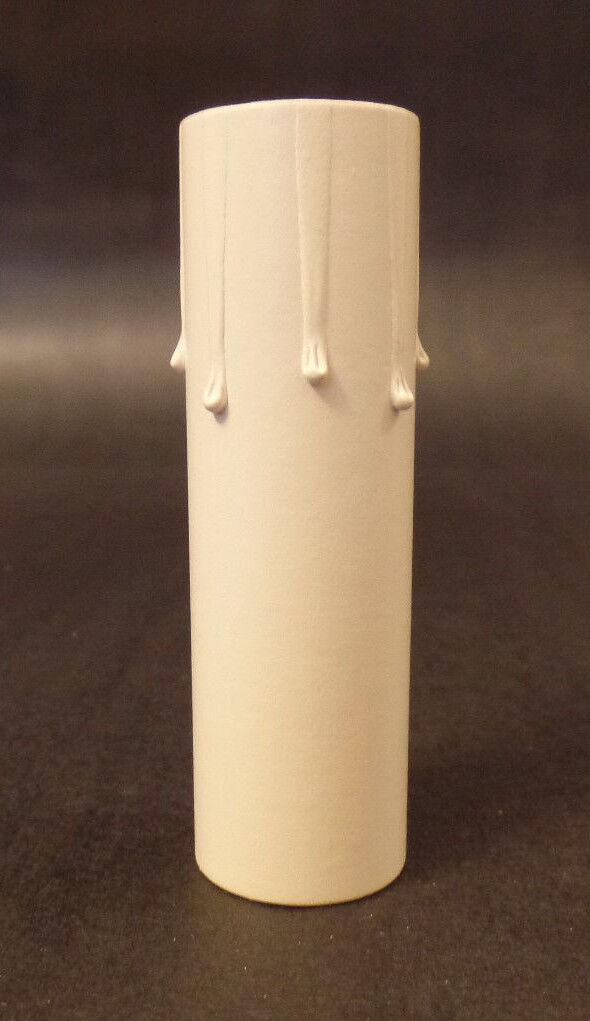 3" Ivory Paper Board Candle Cover w/ Drips Chandelier Lamp Socket, Candelabra 