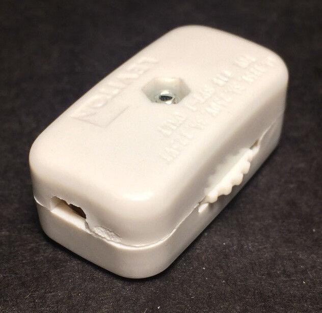NEW LEVITON WHITE SPT - 1 ROTARY ON - OFF LAMP CORD SWITCH LAMP PART RS401 - Stone Door Lamps