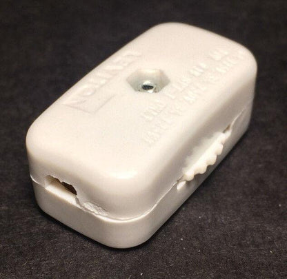 NEW LEVITON WHITE SPT - 1 ROTARY ON - OFF LAMP CORD SWITCH LAMP PART RS401 - Stone Door Lamps