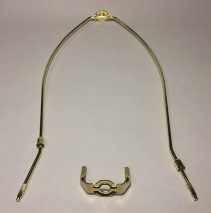14" Brass Lamp HARP Shade Holder w/Base for Lamp Repair Regular Weight #HAR66 - Stone Door Lamps