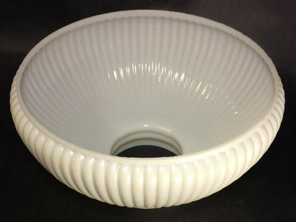 New 10" Opal Glass Ribbed Student Lamp Shade, Cream Background, USA Made #SH003