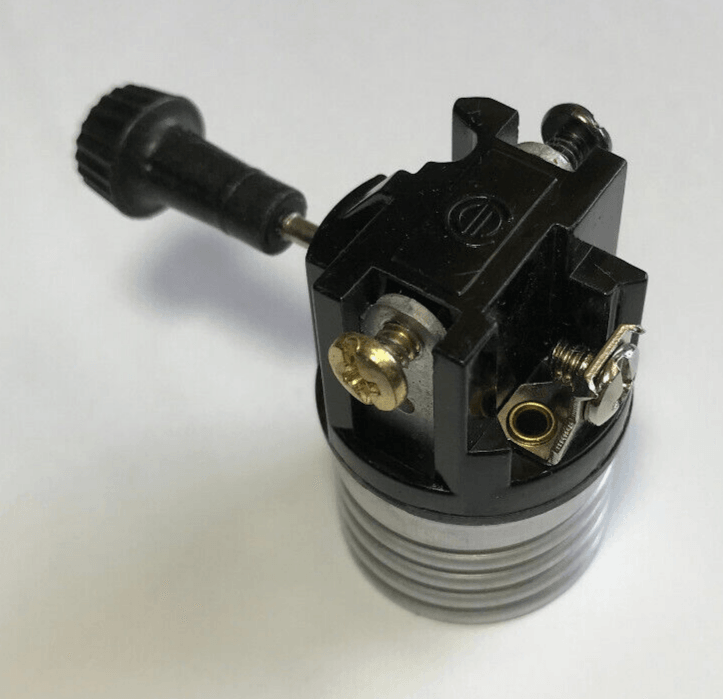 New 3 Terminal Turn Knob Lamp Socket Interior for Wiring Bottom Light Bulb - Stone Door Lamps