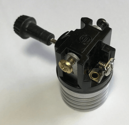 New 3 Terminal Turn Knob Lamp Socket Interior for Wiring Bottom Light Bulb - Stone Door Lamps