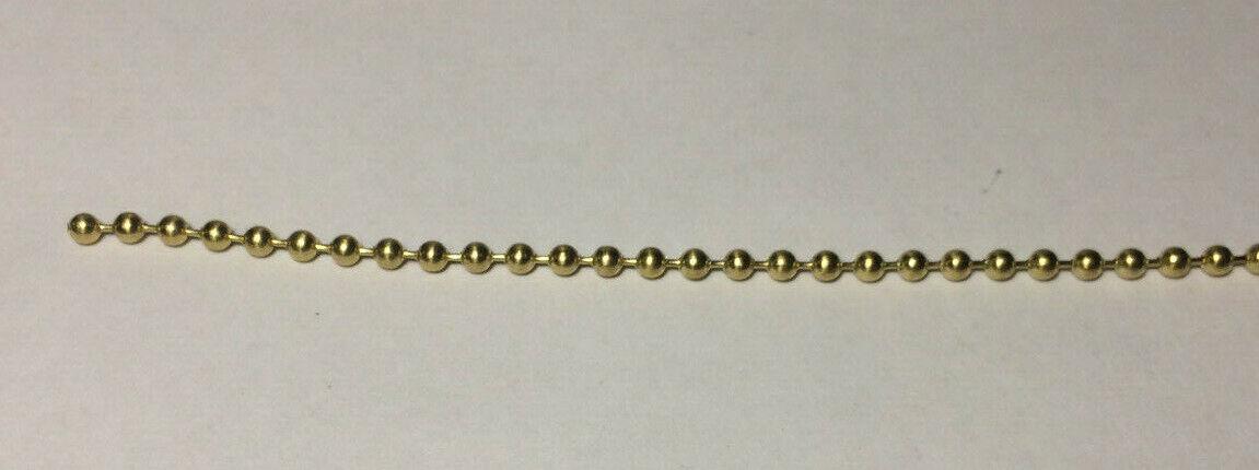 New #6 Brass Beaded Chain For Lamp Sockets & Ceiling Fans, Sold Per Ft. #BC600 - Stone Door Lamps