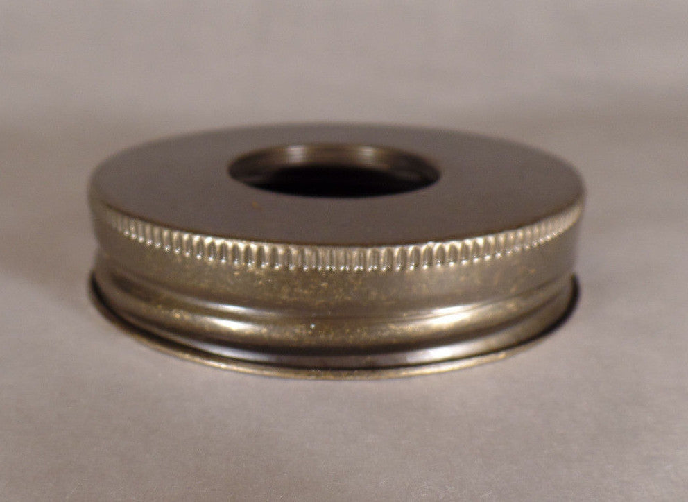New Mason Jar to # 2 Size Reducing Collar Brass Plated Antique Finish Screw On