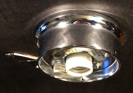 4" Fitter Nickel Lamp Wire Fixture Holder Connection Light Bulb Socket #FH876N - Stone Door Lamps