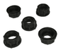 New, Lot of 5, Black Bakelite (Plastic) Lamp Cord Bushings, 1/8F Tap (3/8") #901 - Stone Door Lamps