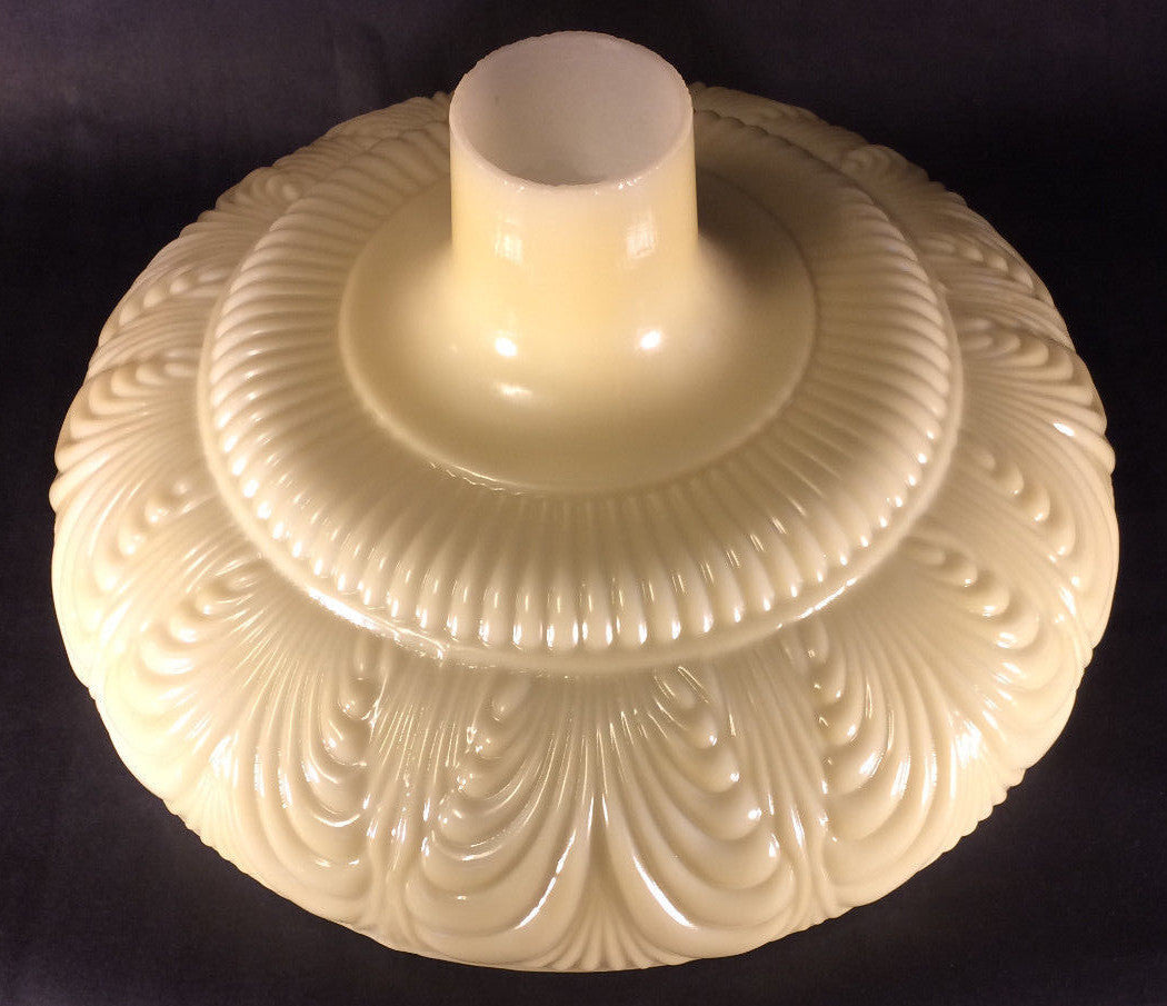 New Torchiere Floor Lamp Shade, Nu-Gold Embossed Victorian Design, 14 1/2" Dia.