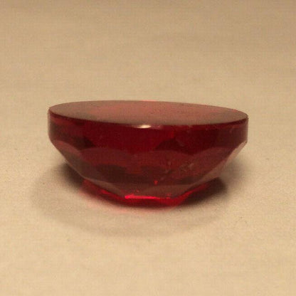 New Ruby Color Faceted Glass Jewel For Inserting Into Brass Banding #GJ123R - Stone Door Lamps