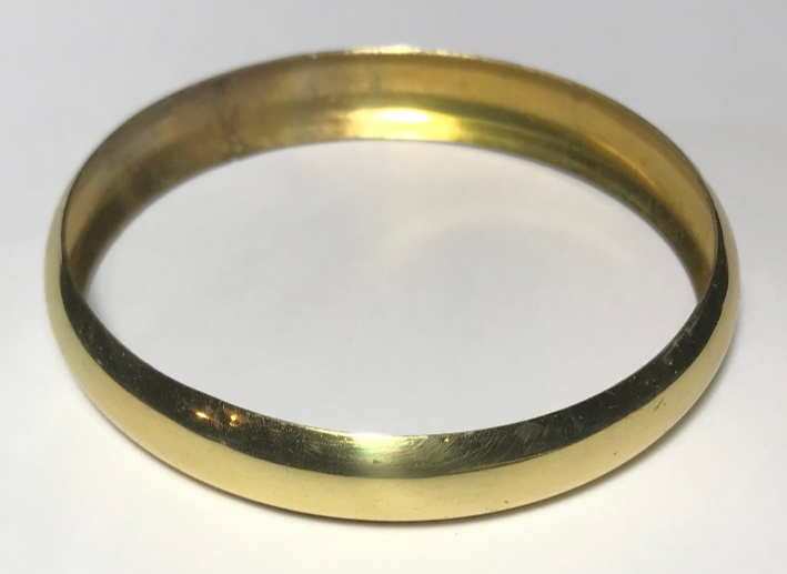 New Spun Brass Connector For Lamp Bases & Fonts, 2 1/2"x2 15/32"x7/16" Ht. P&L