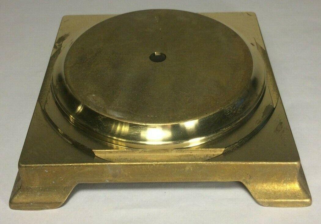 New Die Cast Unfinished Brass Footed Lamp Base, 4 7/16" Top Diameter, #BB004U - Stone Door Lamps