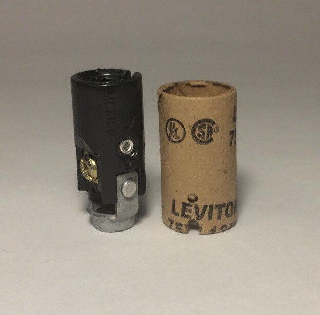 Leviton KEYLESS CANDLE CANDELABRA BASE SOCKET w/ 1/8" HICKEY & INSULATOR #SO230 - Stone Door Lamps